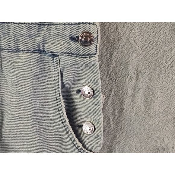 Juicy Couture Short Overalls Womens Size Extra Small Blue Denim Light Wash - Picture 6 of 11